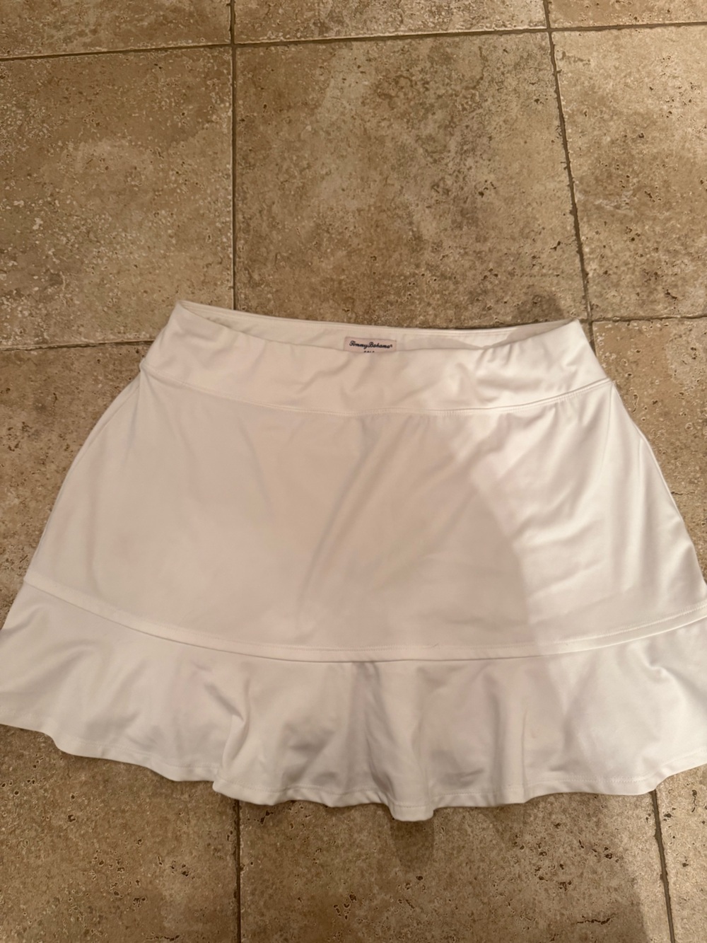 Tommy Bahama White Ruffled Mini Skirt